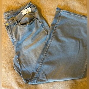Old Navy Light Blue Wide Leg High Rise Jeans